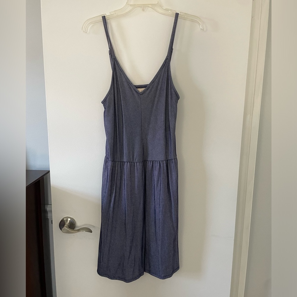 Universal Thread - Blue and white striped spaghetti strap dress